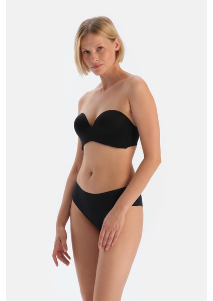 Siyah 5146KC Lazer Kesim Hıpster Külot