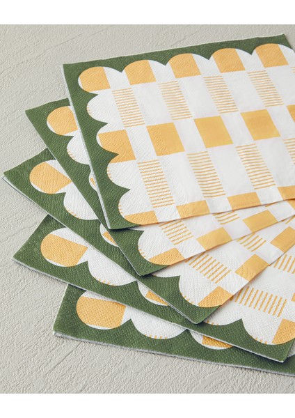 Retro Art Kağıt 20'li Kağıt Peçete Sarı fiyatları