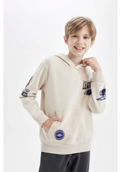 Erkek Çocuk NBA Los Angeles Clippers Kapüşonlu Sırt Baskılı Sweatshirt D3122A824AU modelleri