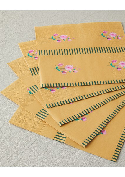 Retro Blossom Kağıt 20'li Kağıt Peçete Turuncu fiyatları