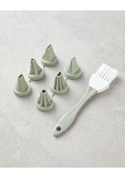Colessa Plastik 6 Parça Mutfak Gereci 16,5X23,5 cm Yeşil