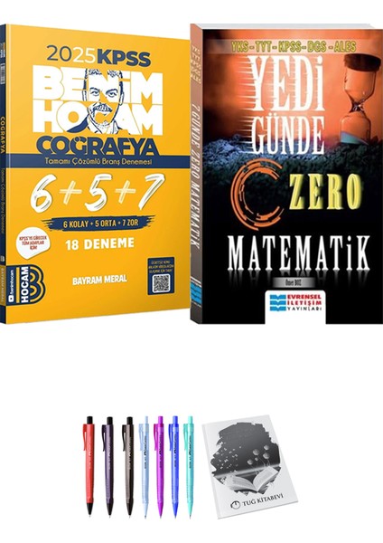Yedi Günde Zero Matematik - 2025 Kpss Coğrafya 18 Deneme