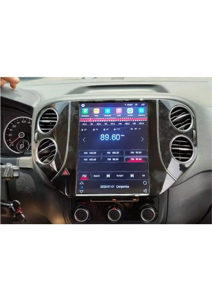 Volkswagen Tıguan（2008-2015） Yıl)4Gb Ram + 64Gb Rom Android Multimedya Sürüm 13 Kablosuz Carplay Navigasyon 9.7 Inç Ekran Çerçeveli ve arka görüş kameralı