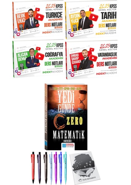Yedi Günde Zero Matematik - 2025 Kpss Türkçe Tarih Coğrafya Vatandaşlık Akademisi Video Ders Notları