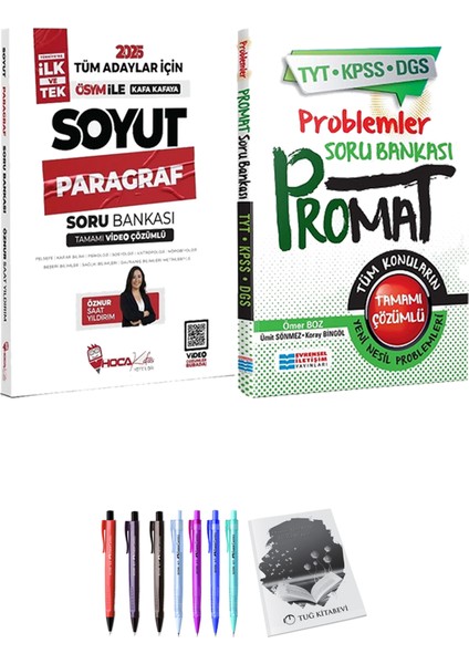 Hoca Kafası Yayınları Promat Problemler Soru Bankası - Hoca Kafası Soyut Paragraf Soru Bankası