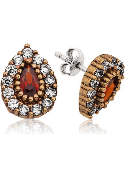 Turtcest Gümüş Otantik Damla Çivili Küpe