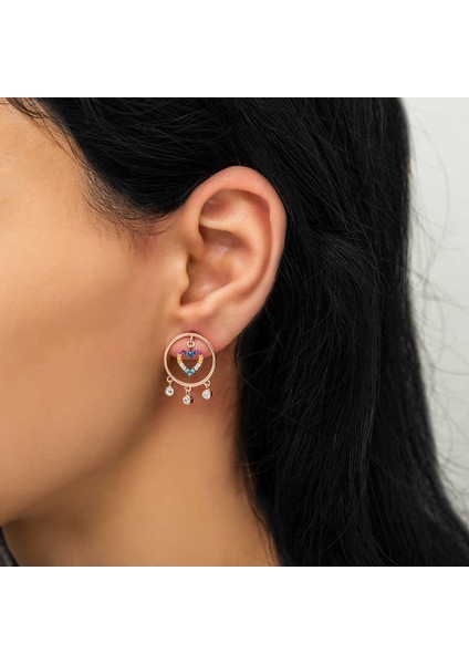 Gümüş Kalpli Halka Küpe fiyatları