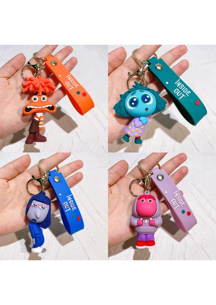 4 Parça Disney Inside Out 2 Anahtarlık Figürü (Yurt Dışından)