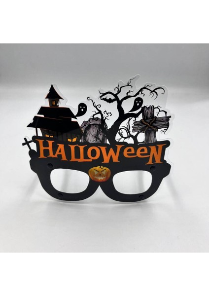 Halloween Pvc Kaplı Şatolu Model Gözlük
