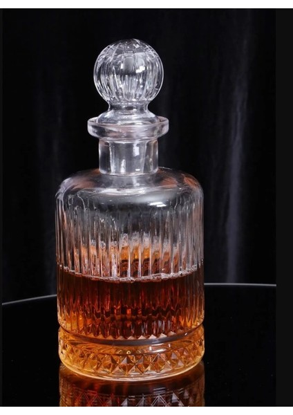 El Yapımı Elysia Cam Kapaklı Karaf Sürahi - 1250 ml