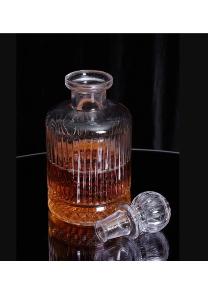 El Yapımı Elysia Cam Kapaklı Karaf Sürahi - 1250 ml