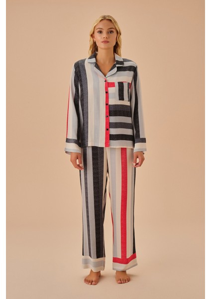 Colourfull Gömlek Yaka Pijama Takımı fiyatları