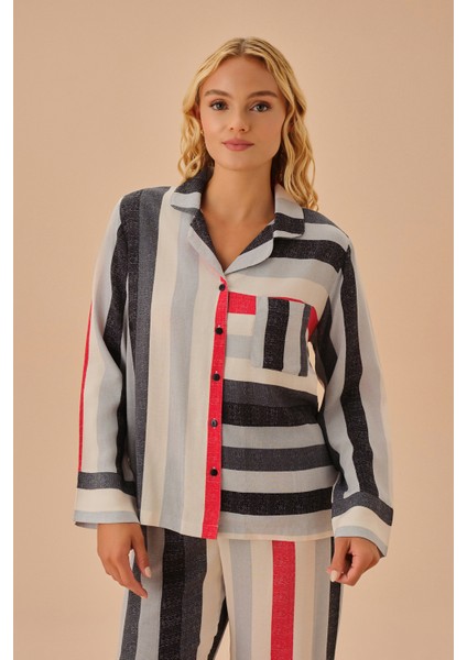 Colourfull Gömlek Yaka Pijama Takımı modelleri