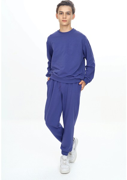 Erkek Çocuk Iki Ip Bisiklet Yaka Nakışlı Eşofman Takımı fırsatları