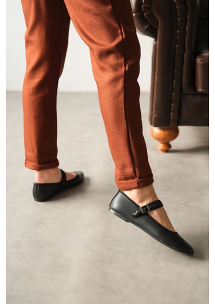 Kadın Vavin Babet Ayakkabı - Siyah-Deri fiyatları