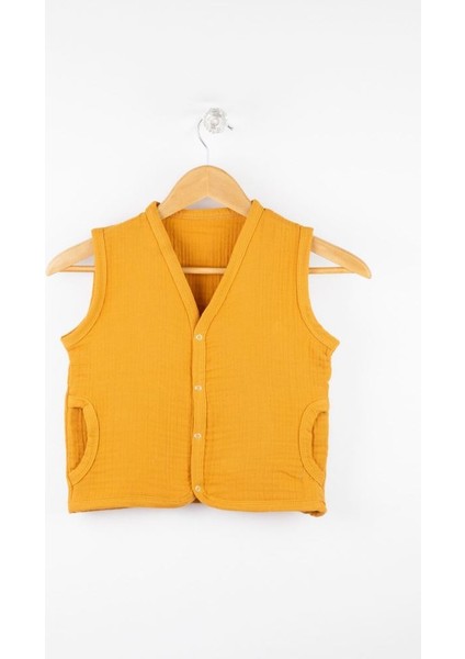 Bebek Müslin Çıtçıtlı Yelek Pamuk Ü1 BNL-0005L