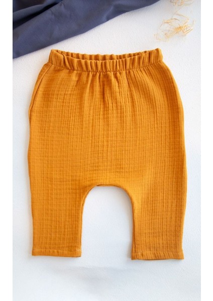 Bebek Müslin Beli Lastikli Şalvar Pantolon Pamuklu BNL-0008