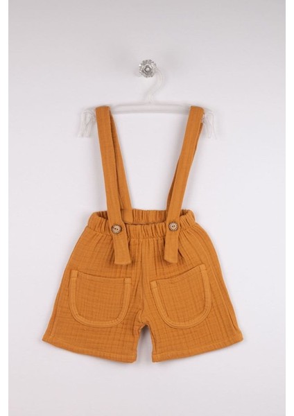 Bebek Müslin Cepli Askılı Pantolon Pamuk BNL-0009