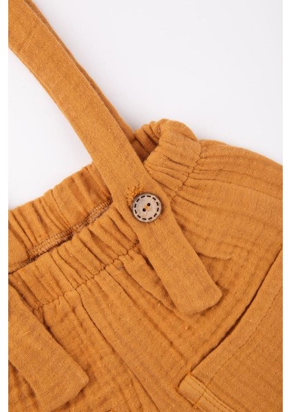 Bebek Müslin Cepli Askılı Pantolon Pamuk BNL-0009