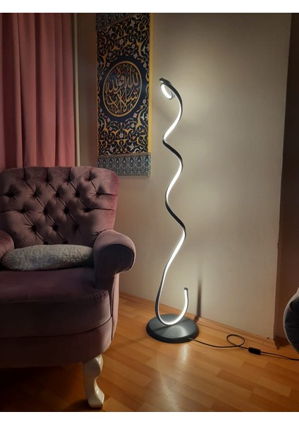Dimli / 140 Cm / Lambader / Snake / Antrasit Gövde / 3 Renk Işık