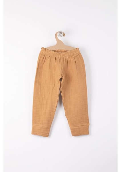 Bebek Müslin Beli Lastikli Pantolon Pamuk BNL-0014_CML
