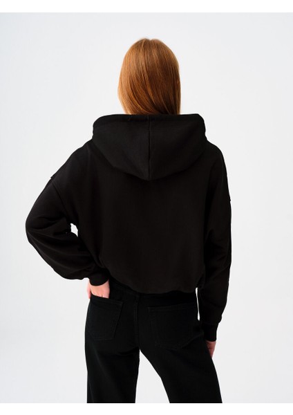 Loose Crop Kadın Sweatshirt