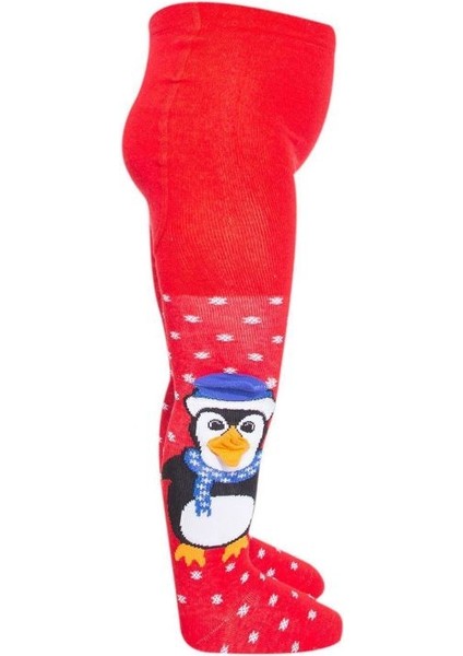 3D Penguen Desenli Bebek Külotlu Çorap ONL-02093