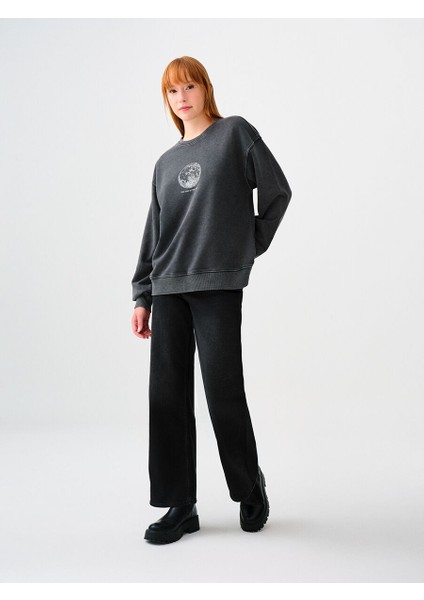 Loose Fit Kadın Sweatshirt