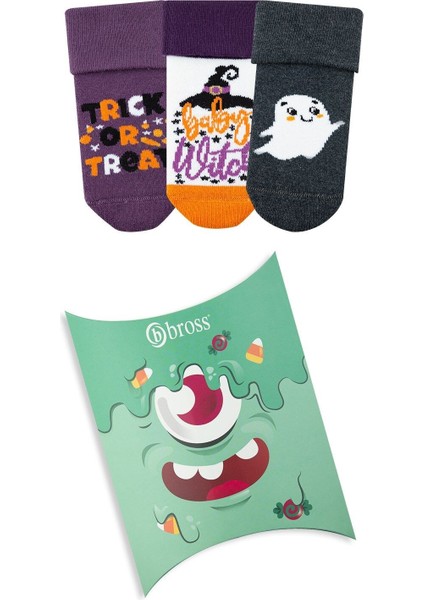 3lü Kutulu Halloween Bebek Çorap 1 ONL-01821