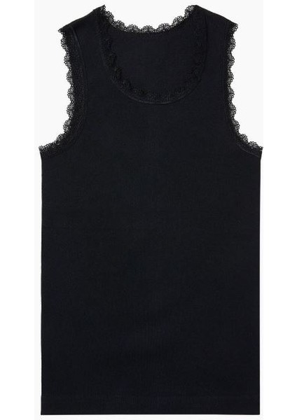 Kız Çocuk Pamuk 6lı Dantelli Atlet 1134 ONL-02607