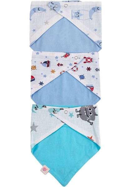 Bebek 3lü Fular Mama Önlüğü Çıtçıtlı %100 Pamuk BNL-0031 fiyatları