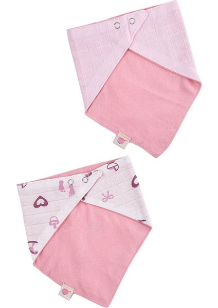 Bebek 3lü Fular Mama Önlüğü Çıtçıtlı %100 Pamuk BNL-0031