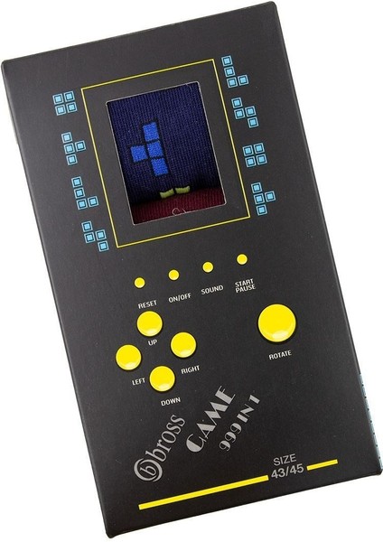Erkek 3lü Tetris Temalı Soket Çorap Kutulu-4 ONL-02547