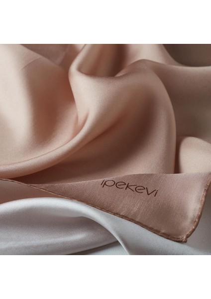 Ipekevi Düz Twill Ipek Eşarp - Vizon