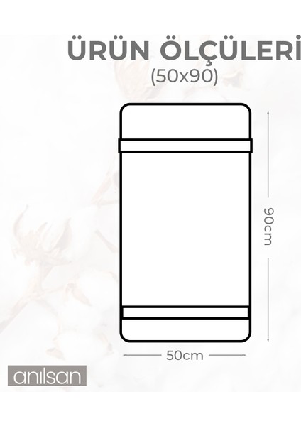 6'lı Beyaz Bordürlü El Havlusu - 50X90 Cm, %100 Pamuk, Spa ve Otel Havlusu, Günlük Kullanıma Uygun