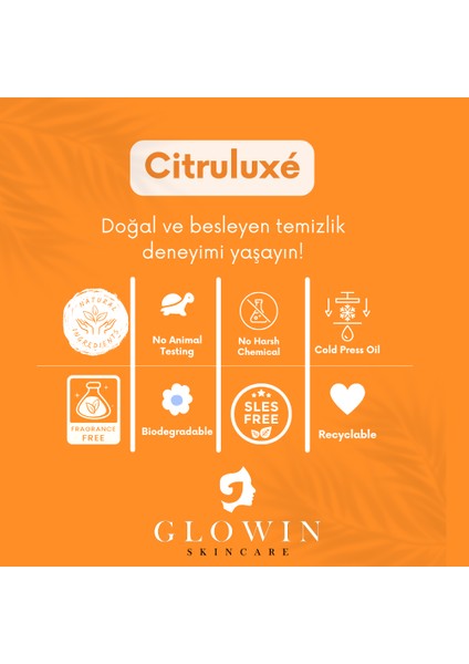 Glowin Citruluxé Kojik Asitli Doğal Aydınlatıcı Sabun - Retinol, C-E Vitamini, Kolajen, Hyalüronik Asit