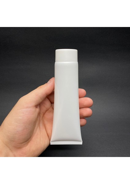Beyaz Boş Krem Tüpü 100ml , Vidalı Kapaklı Merhem Tüpü , Beyaz Lipgloss Tüp 100 Ml X 3 Adet