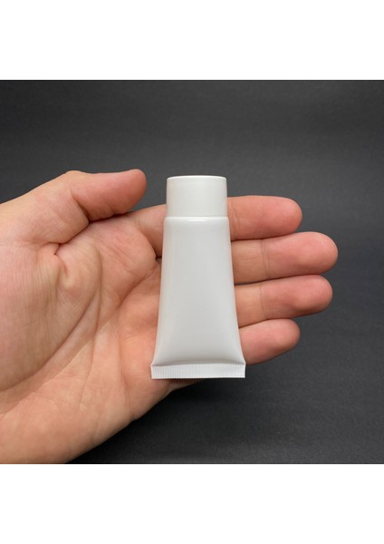 Beyaz Boş Krem Tüpü 20ml , Vidalı Kapaklı Merhem Tüpü , Beyaz Lipgloss Tüp 20 Ml X 3 Adet