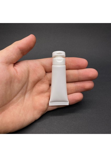 Beyaz Boş Krem Tüpü Fliptop Kapaklı 10ml , Beyaz Merhem Tüpü , Lipgloss Tüp 10 Ml X 3 Adet