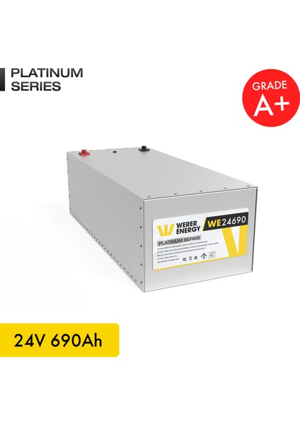 24V 690Ah LiFePO4 Platinum Series Bluetooth'lu Lityum Demir Fosfat Akü