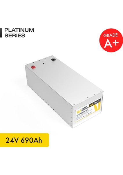 24V 690Ah LiFePO4 Platinum Series Bluetooth'lu Lityum Demir Fosfat Akü