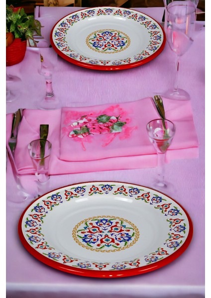 inciemaye 30 No 30 cm Emaye Yemek Tabağı Tabak Servis Yemek Kamp Piknik Servis Tabağı modelleri