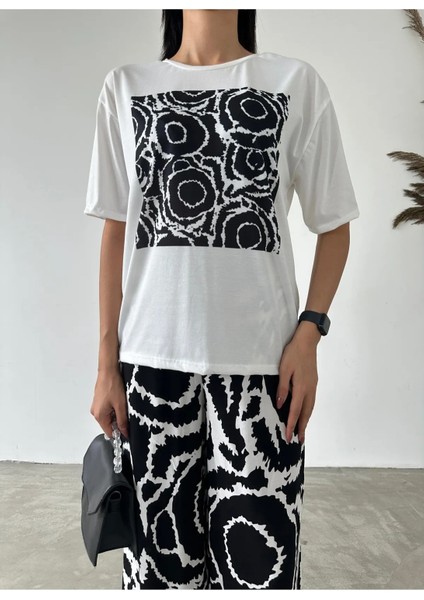 Kadın Etnik Desen Baskılı T-Shirt fiyatları