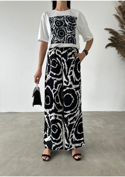 Kadın Etnik Desen Baskılı T-Shirt modelleri