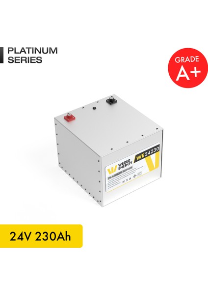 24V 230Ah LiFePO4 Platinum Series Bluetooth'lu Lityum Demir Fosfat Akü