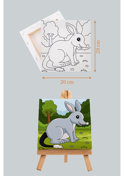 Sevimli Tavşan, Çocuk Eğitici Tuval Boyama Hobi Seti fırsatları