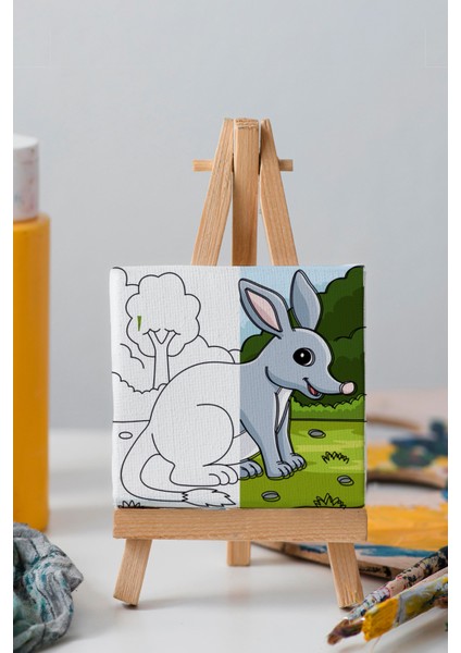 Sevimli Tavşan, Çocuk Eğitici Tuval Boyama Hobi Seti indirimleri