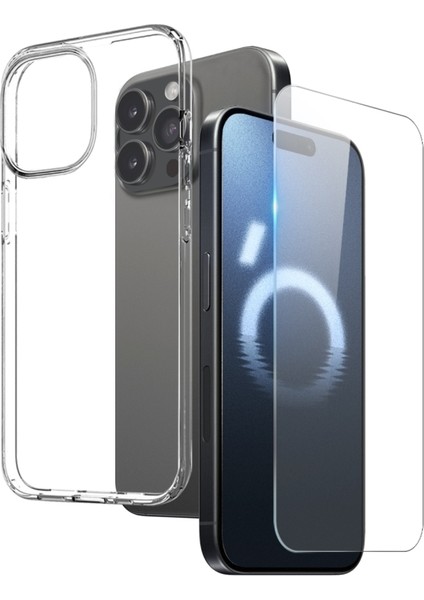 iPhone 16 Pro Max Kılıf 2li Kombin Set Tpu Silikon
