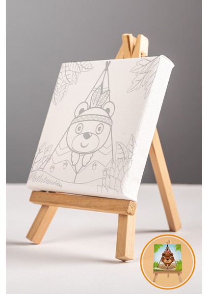 Sevimli Kampçı Ayı, Çocuk Eğitici Tuval Boyama Hobi Seti modelleri