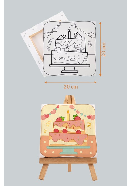 Kız Çocuğu Doğum Günü Pastası, Eğitici Tuval Boyama Hobi Seti fırsatları